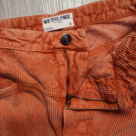 EUC Free People Rust Corduroy Maxi Skirt Come As You Are Size 6 Fits 8 - Picture 9 of 15